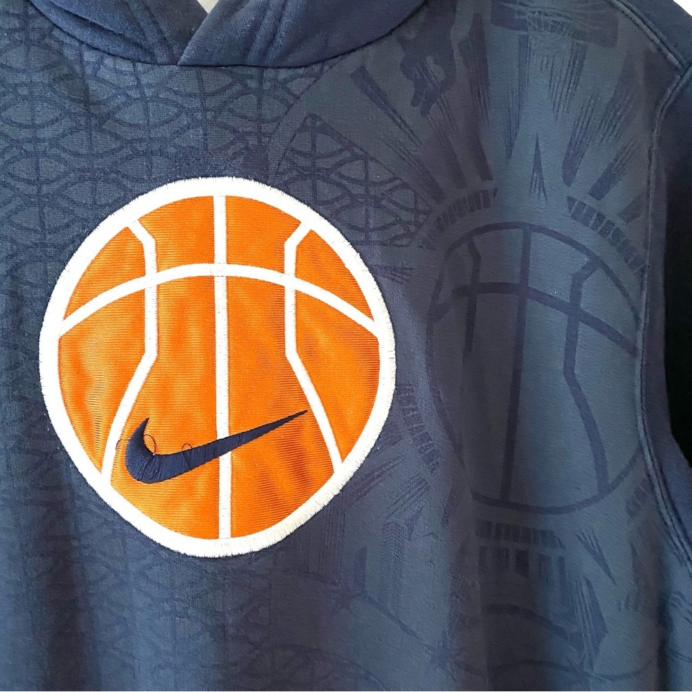 NWOT Nike Hoops hoodie basketball Navy blue SZ XL (18-20) Youth - Picture 3 of 12
